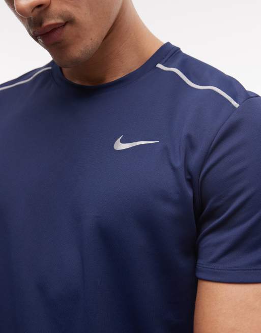Nike Running Miler Dri-FIT UV-Protection t-shirt in navy, 5 of 5