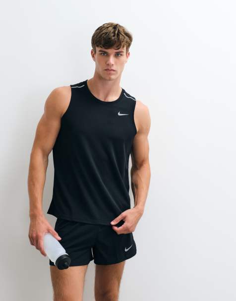 Nike Running Miler Dri-FIT vest in black - view 1