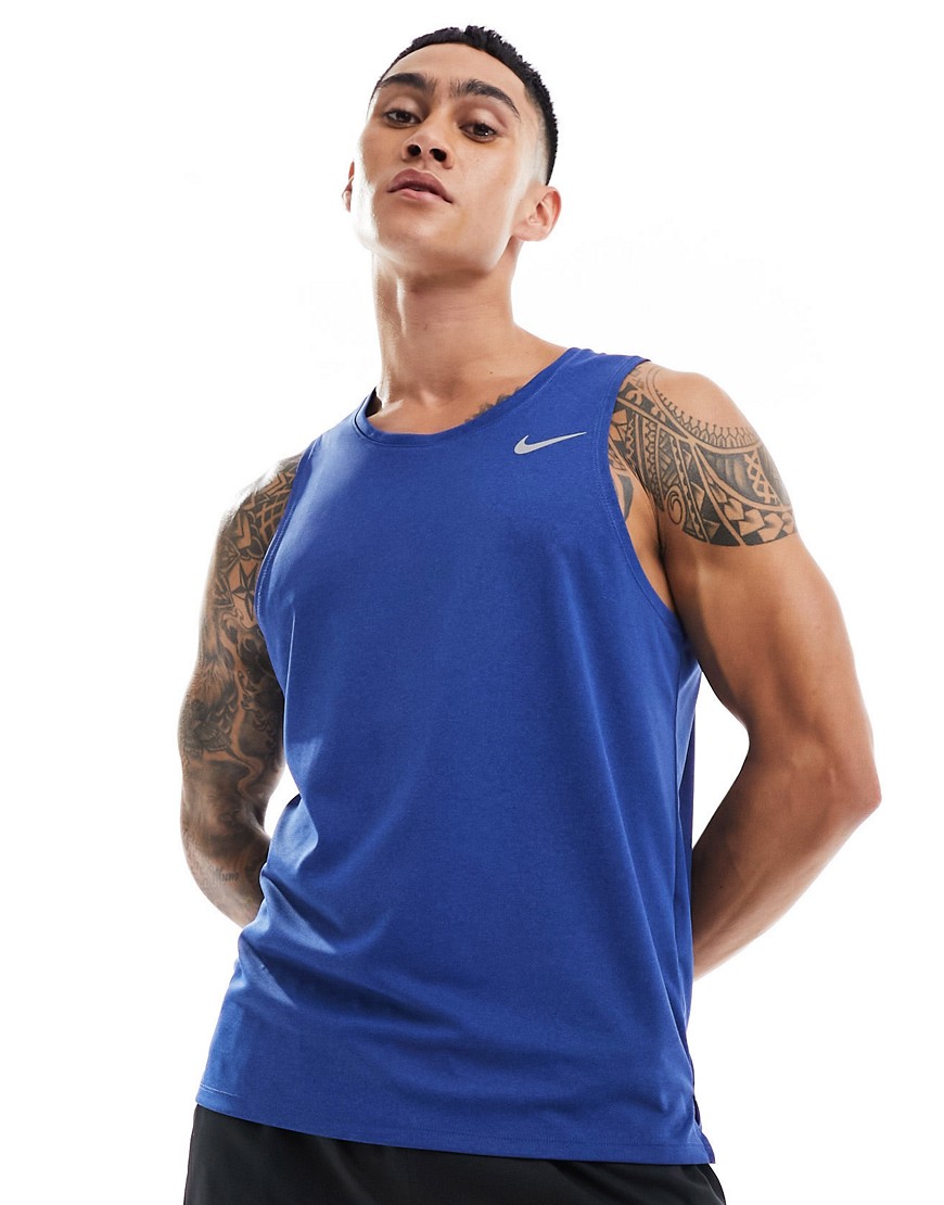 Nike Running Miler Dri-FIT vest in blue