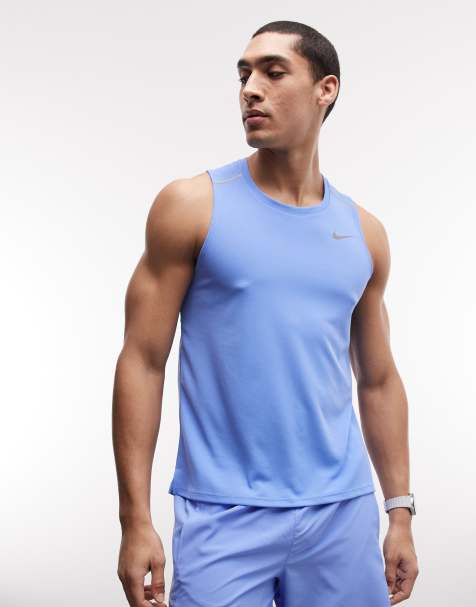 Nike Running Miler Dri-FIT vest in blue - view 1