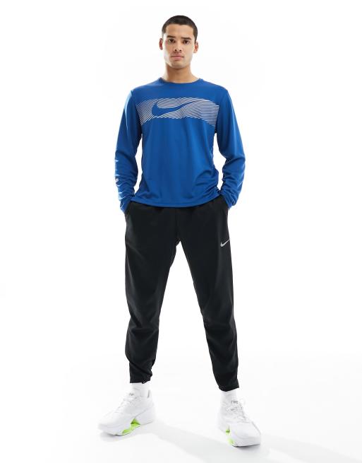 Nike Running - Miler Flash - Dri-FIT - Reflecterende top met lange mouwen in blauw, 2 van 4