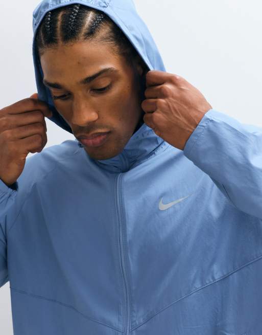 Nike Running Miler full zip jacket in blue, 2 of 5