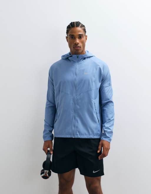 Nike Running Miler full zip jacket in blue, 3 of 5