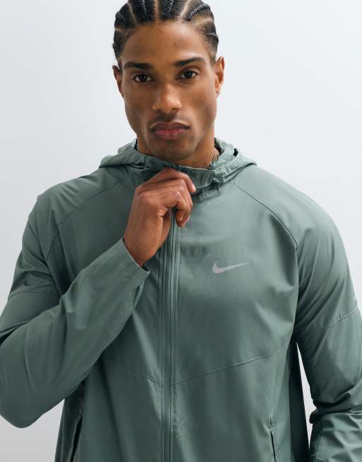 Nike Running Miler full zip jacket in sage, 3 of 5