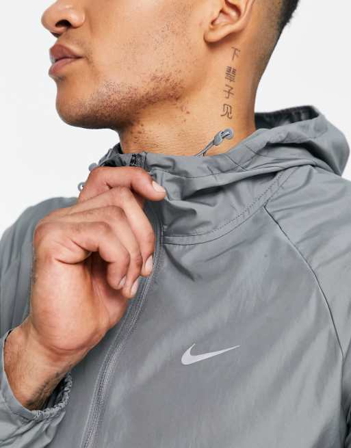 Nike Running Miler jacket in grey ASOS