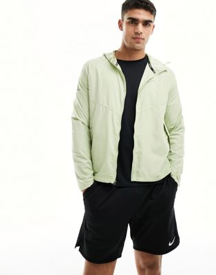 Nike Running Miler jacket in olive green
