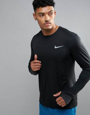 nike running miler long sleeve top