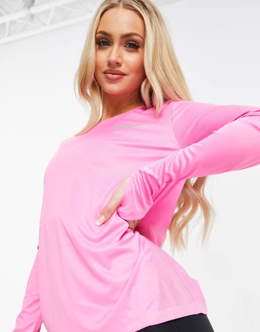 Bright pink hot sale running top