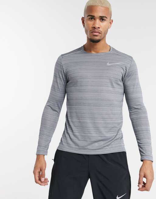 Nike Miler long sleeve in gray ASOS