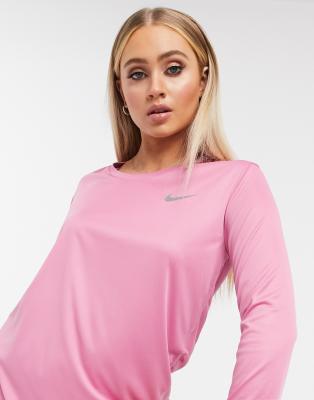 pink nike running top