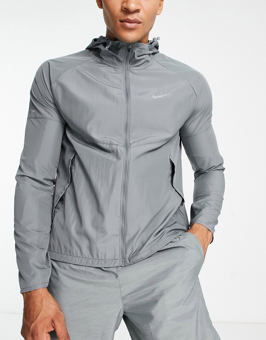 Nike Running Miler Repel jacket in grey