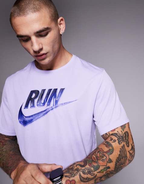 Nike Running Miler Run Energy Dri-FIT t-shirt in lilac