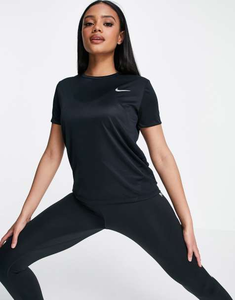 Nike Running – Miler – Schwarzes T-Shirt