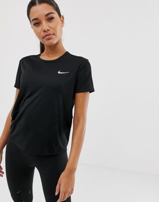 Nike Running Miler short sleeve top in 