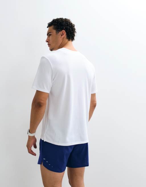 Nike Running - Miler - T-shirt en tissu Dri-FIT anti-UV - Blanc, 5 de 5