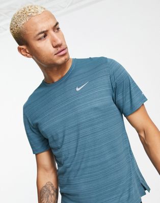 Homme Nike - Running Miler - T-shirt en tissu Dri-FIT - Bleu