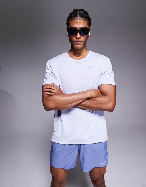 Nike - Running Miler - T-shirt en tissu Dri-FIT - Bleu