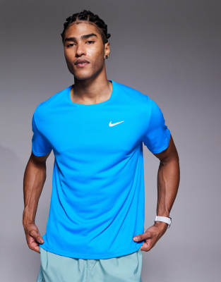 Nike - Running Miler - T-shirt en tissu Dri-FIT - Bleu