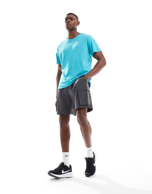Nike Running Miler Dri-FIT t-shirt in turquoise