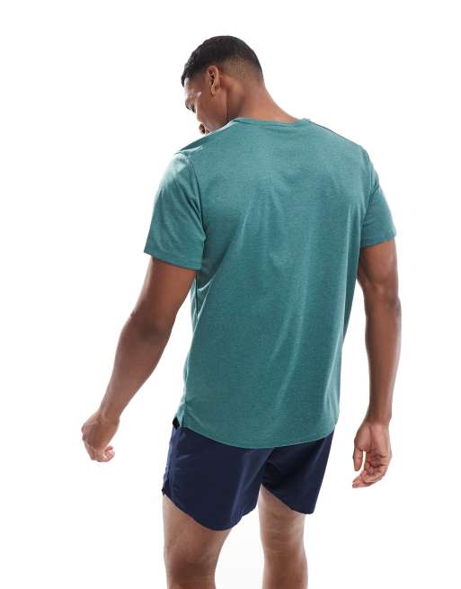 Nike Running - Miler - T-shirt en tissu Dri-FIT - Vert foncé, 4 de 4