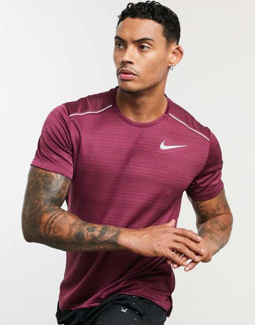 Nike - Running - Miler t-shirt i rød
