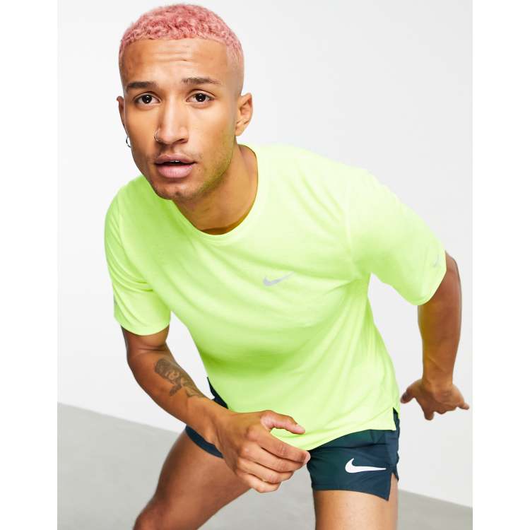 Yellow nike hot sale running top