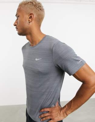 nike grey miler t shirt