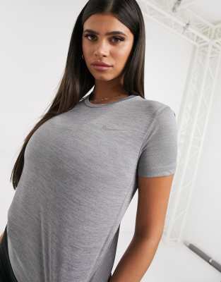 grey nike miler t shirt