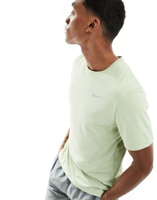 Nike Running Miler t-shirt in light green
