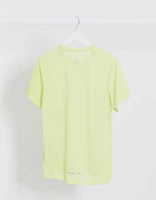 nike miler t shirt lime