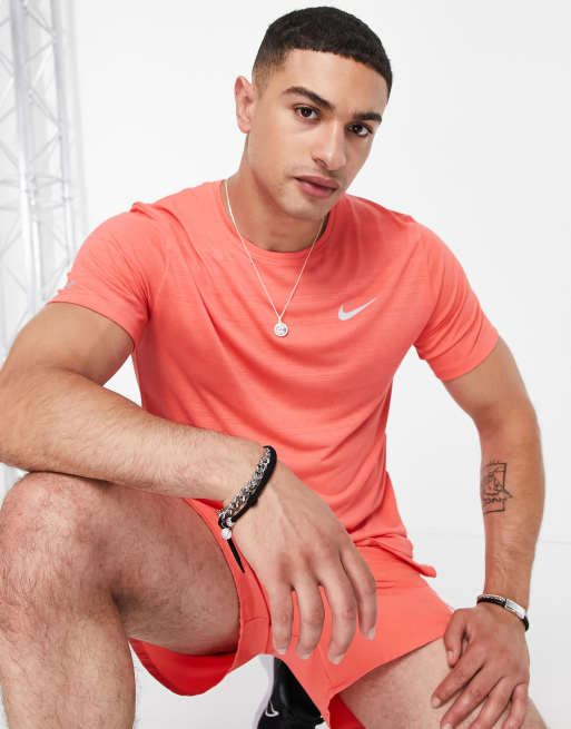 Nike miler t shirt hot sale orange