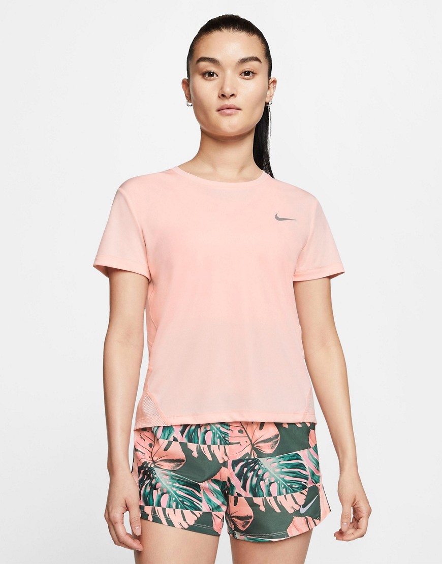 Nike Running Miler t-shirt in pink