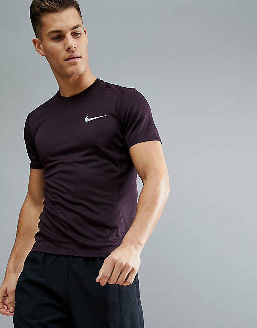 Nike Running Miler t-shirt in purple 833591-652 | ASOS