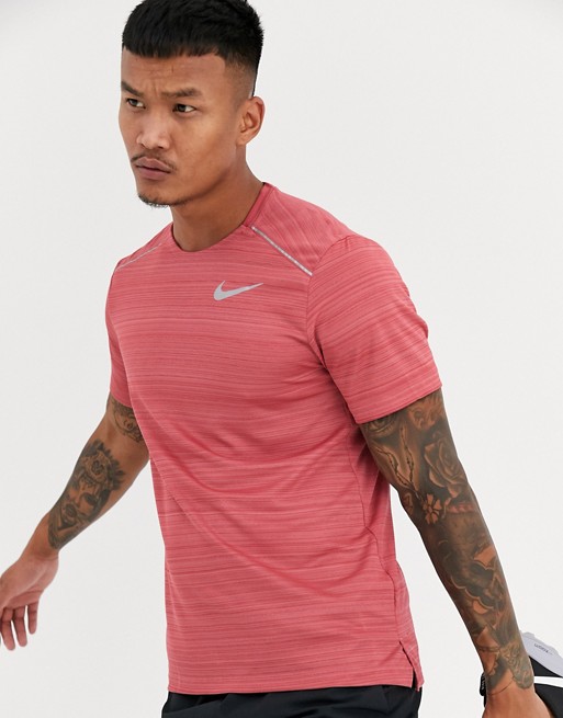 Nike Running Miler t-shirt in red