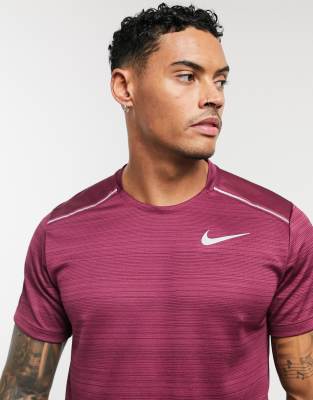 pink nike miler t shirt