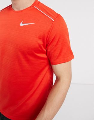 Nike Running Miler t-shirt in red | ASOS