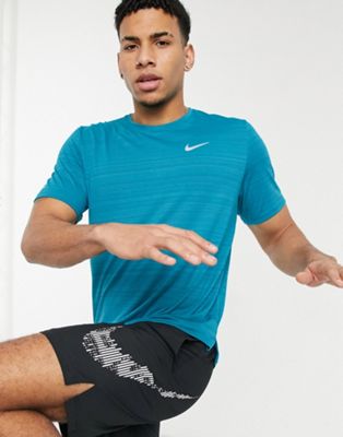 Nike Running Miler t-shirt in teal | ASOS