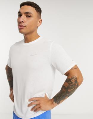 Nike Running Miler t-shirt in white | ASOS