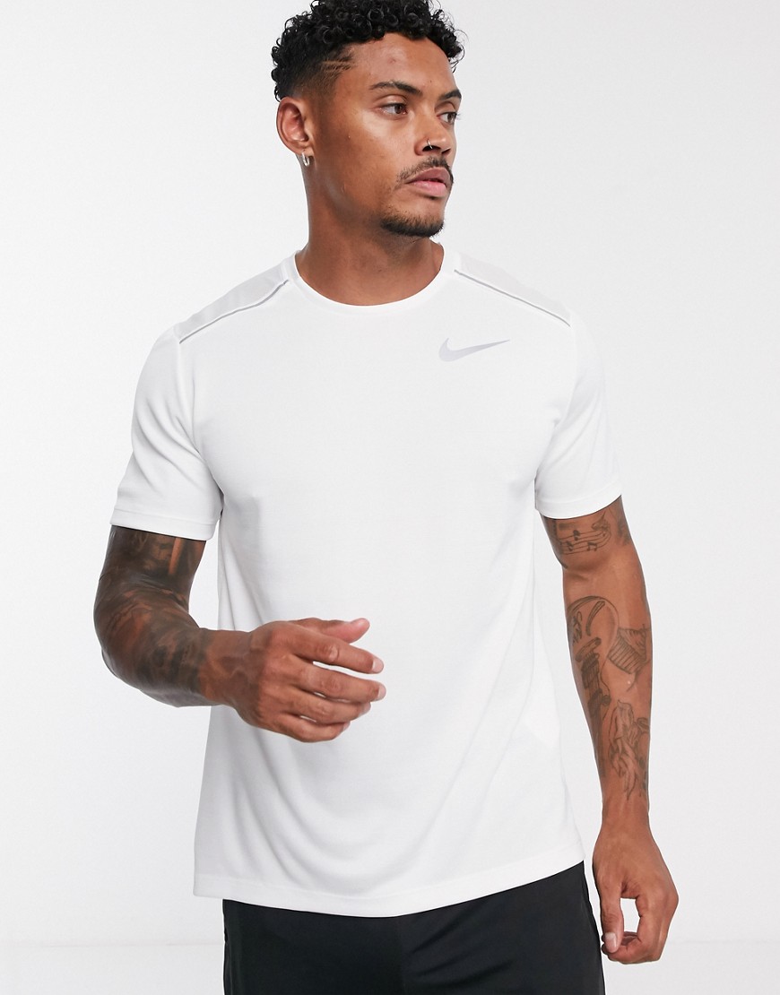 Nike Running - Miler - T-shirt in wit
