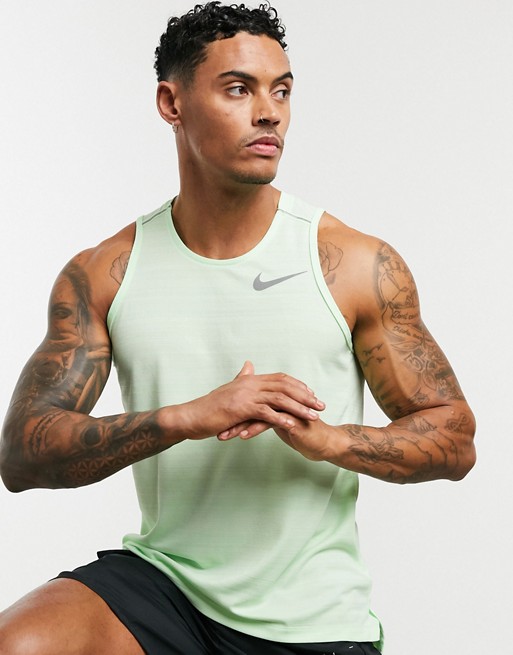 Nike Running Miler tank in green
