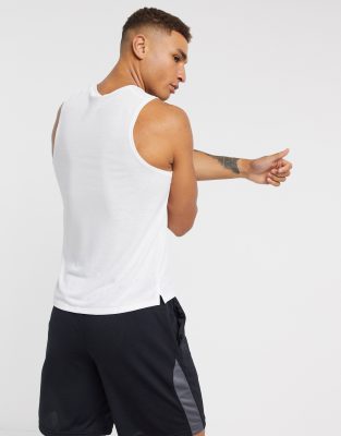 Nike Running miler tank in white | ASOS