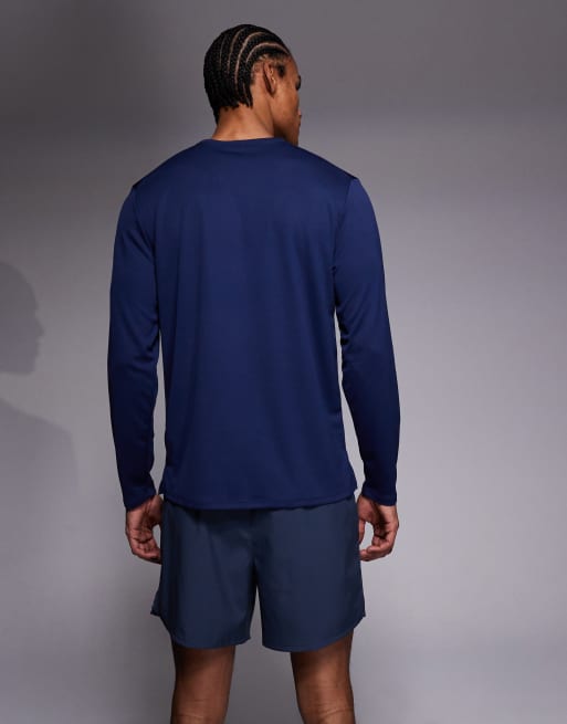 Nike Running - Miler - Top à manches longues en tissu Dri-FIT - Bleu marine, 3 de 5