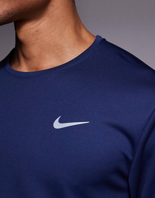 Nike Running - Miler - Top à manches longues en tissu Dri-FIT - Bleu marine, 5 de 5