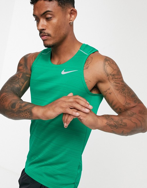 Nike Running Miler vest in green
