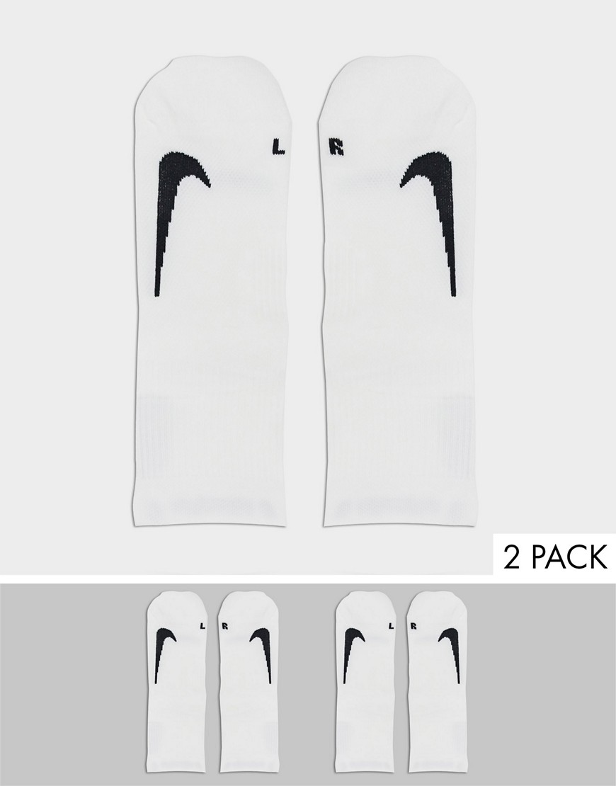 Nike Multiplier 2 Pack Ankle Socks In White