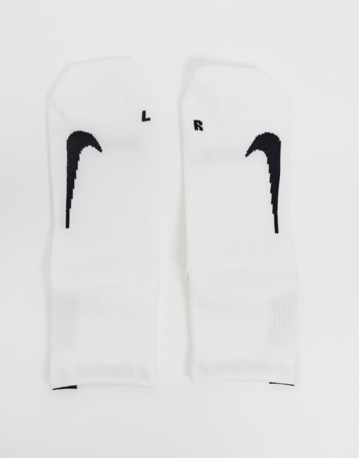 Nike Running Multiplier 2-pack invisible socks in white