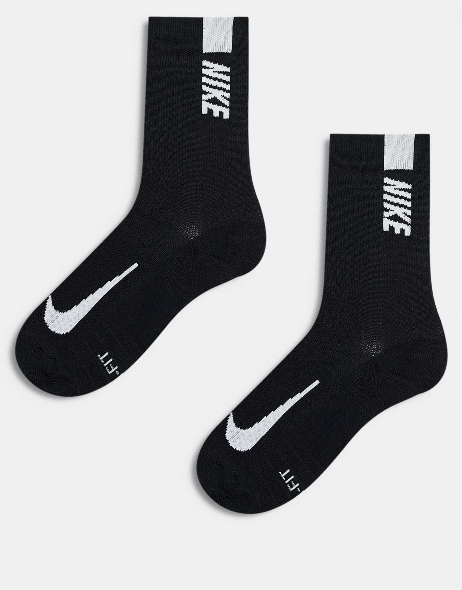 Носки Nike Running Multiplier 2 pack crew черного цвета