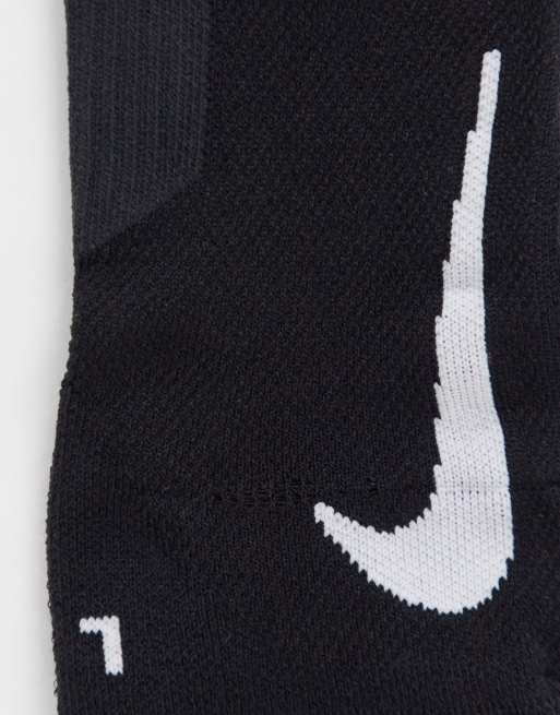 Nike Running Multiplier invisible 2 pack socks in black, 2 of 4