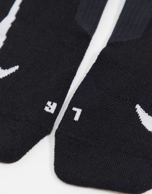 Nike Running Multiplier invisible 2 pack socks in black, 4 of 4