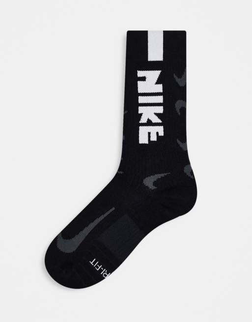 Nike Running Multiplier logo socks in black | ASOS